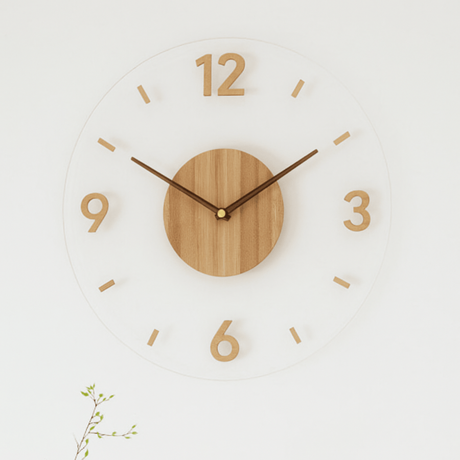 Silent Wooden Wall Clock Minimalist Design-Home Decor > Clocks-casanuva-Design. 3-casanuva