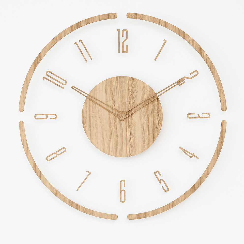 Silent Wooden Wall Clock Minimalist Design-Home Decor > Clocks-casanuva-Design. 4-casanuva