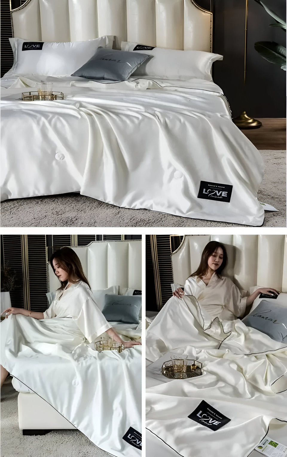 Silk Duvet for Year-Round Comfort and Softness-Bedding & Bath > Blankets-casanuva-casanuva