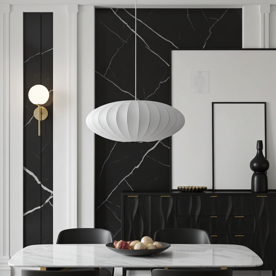 Silk Japanese Wabi Sabi Chandelier Light Fixture-Lighting > Chandeliers & Pendant Lights-casanuva-casanuva