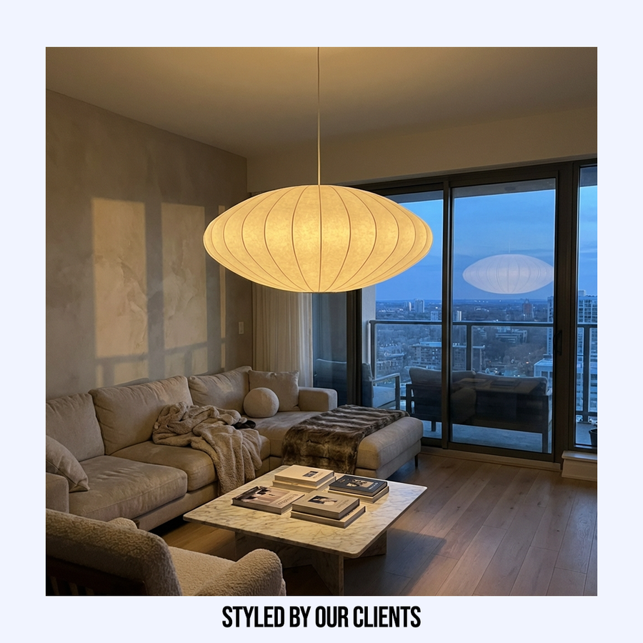 Silk Japanese Wabi Sabi Chandelier Light Fixture-Lighting > Chandeliers & Pendant Lights-casanuva-casanuva