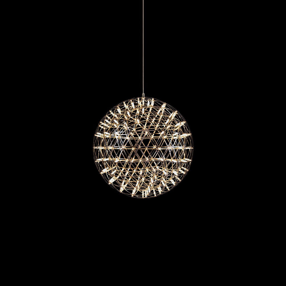 Silver Ball Pendant Light-Lighting > Pendant Lights-casanuva-20cmx20cm-Silver-Warm Light-casanuva