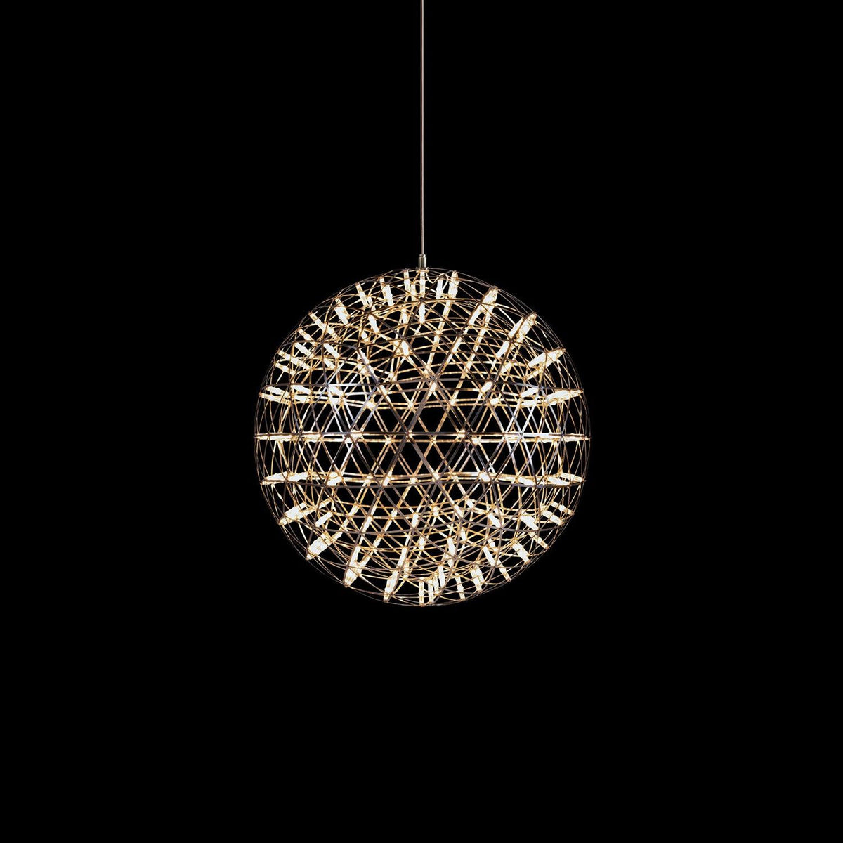 Silver Ball Pendant Light-Lighting > Pendant Lights-casanuva-42 heads 40cmx40cm-Silver-Warm Light-casanuva