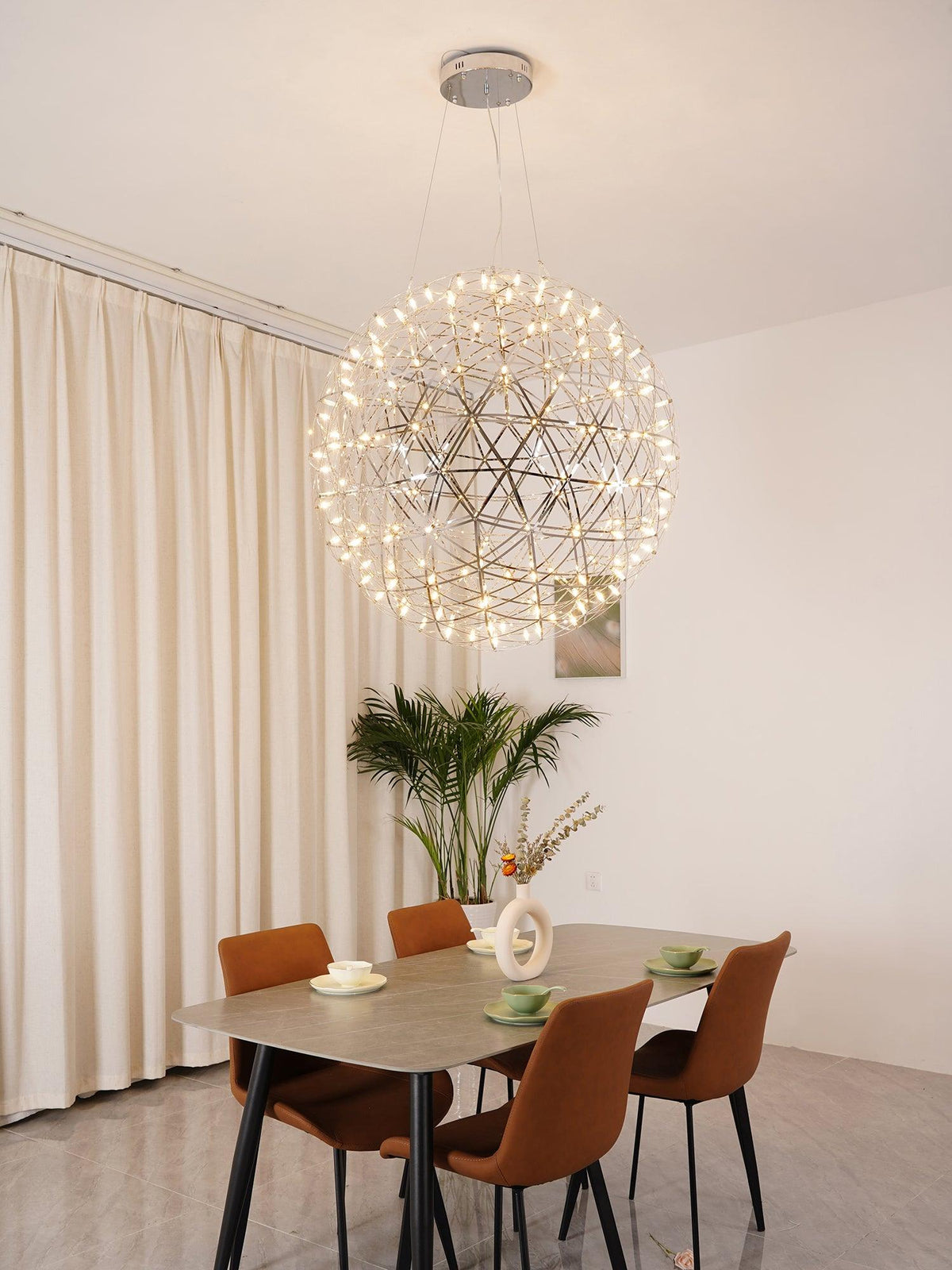 Silver Ball Pendant Light-Lighting > Pendant Lights-casanuva-casanuva