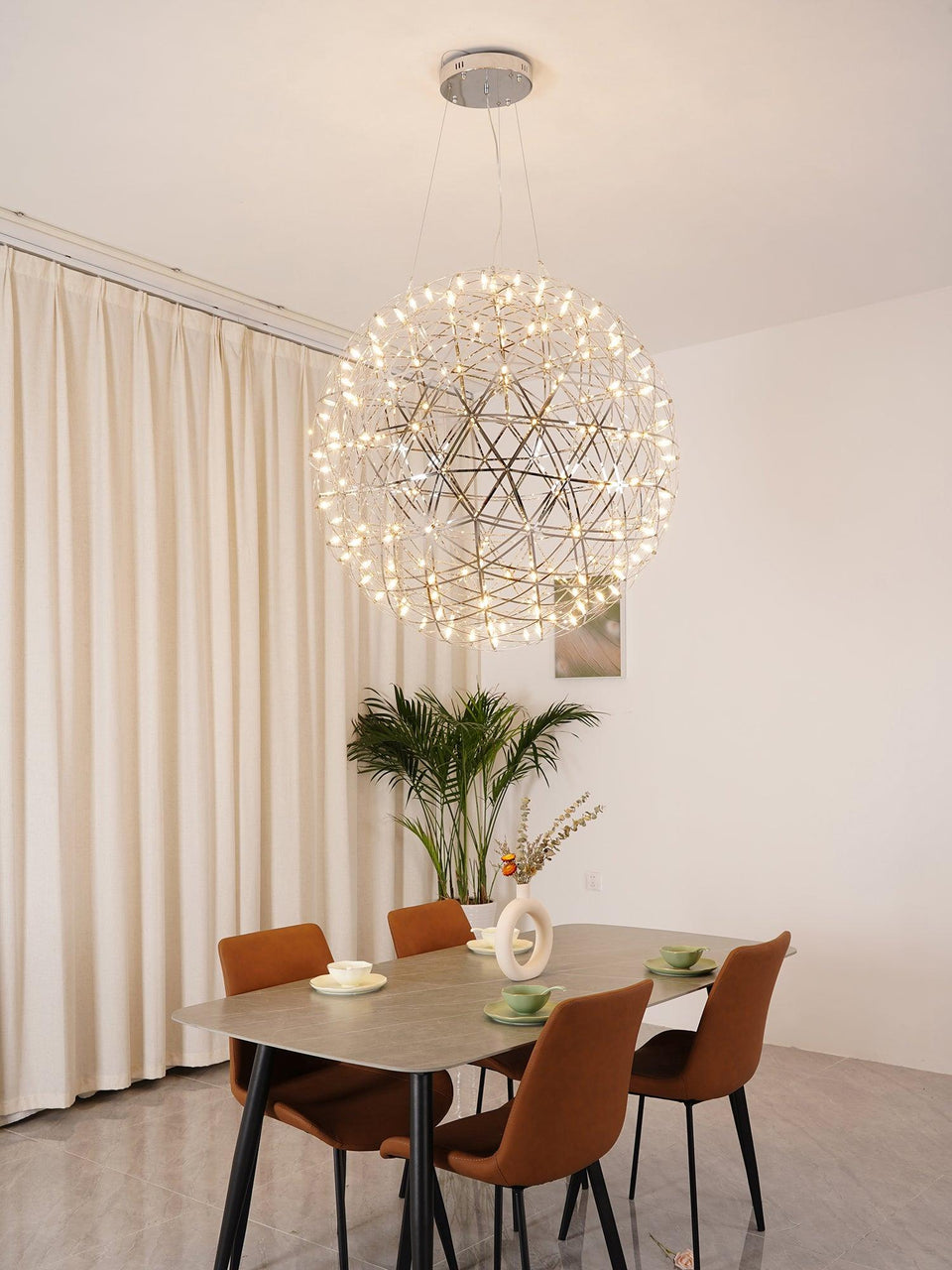 Silver Ball Pendant Light-Lighting > Pendant Lights-casanuva-casanuva