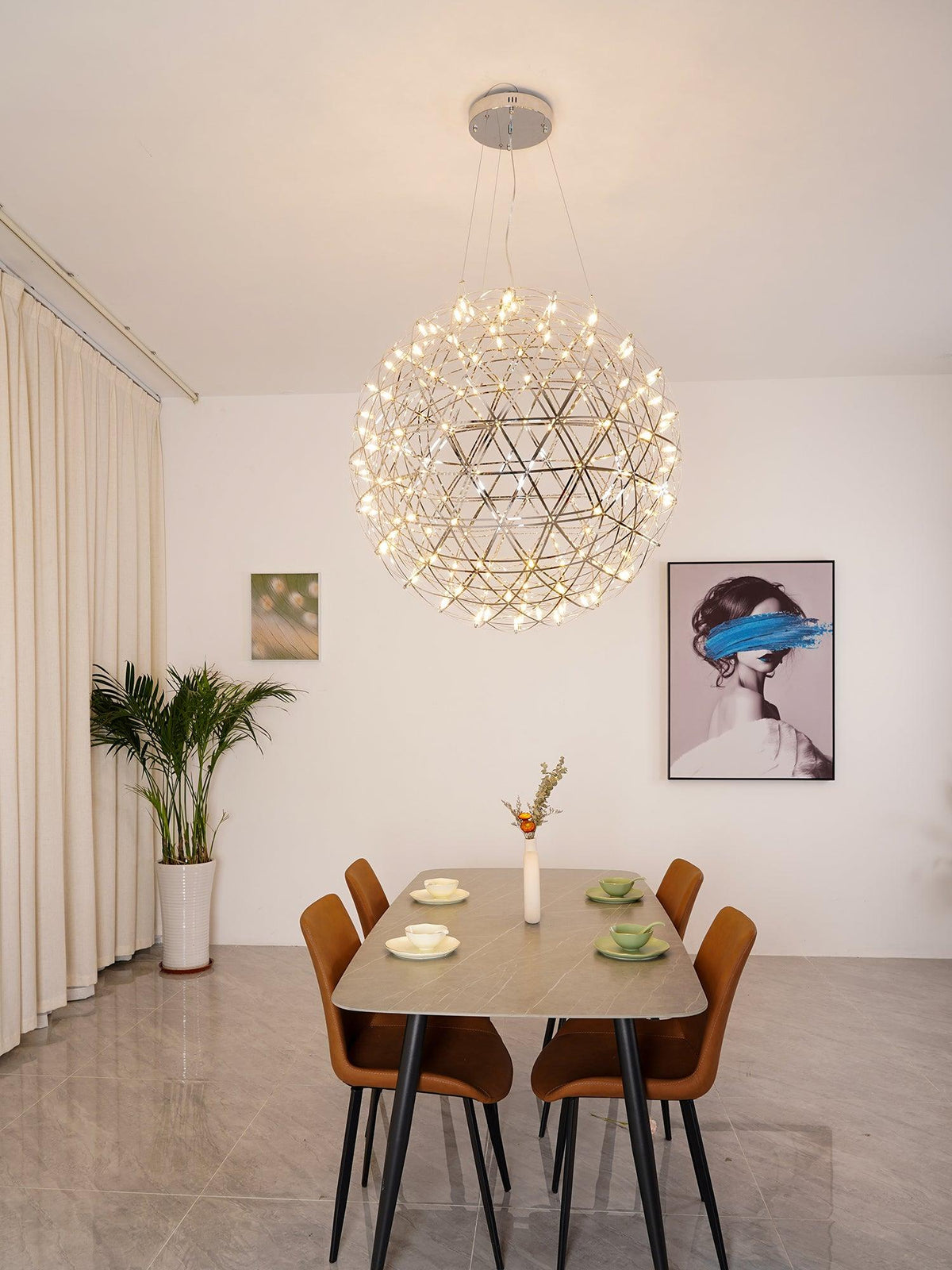 Silver Ball Pendant Light-Lighting > Pendant Lights-casanuva-casanuva