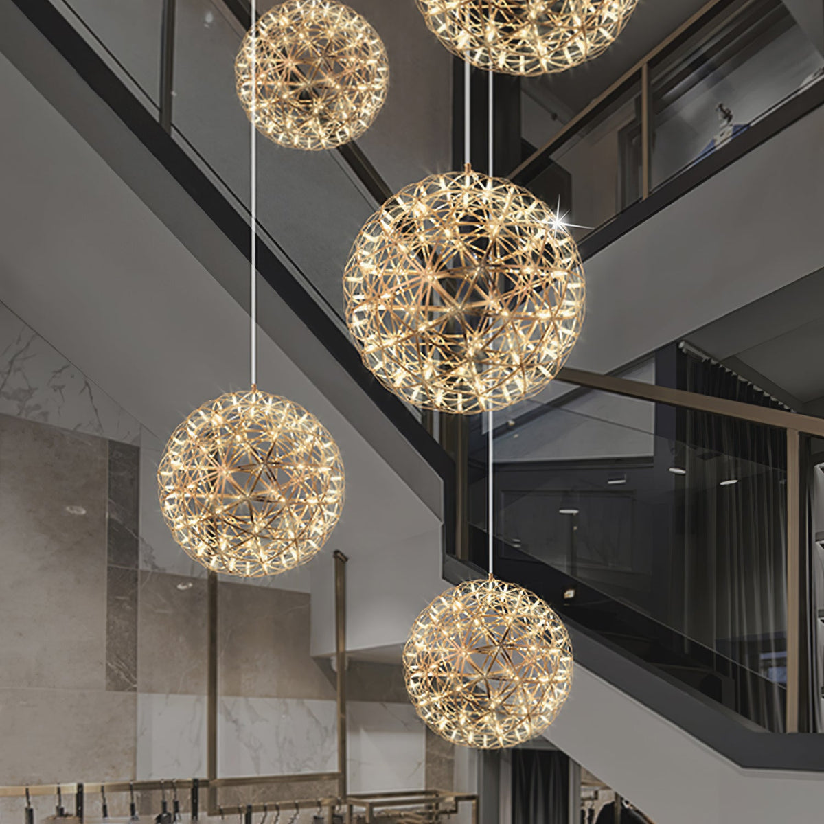 Silver Ball Pendant Light-Lighting > Pendant Lights-casanuva-casanuva