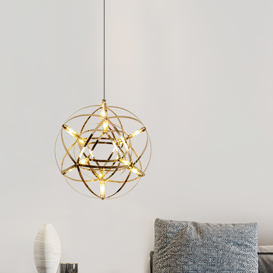 Silver Ball Pendant Light-Lighting > Pendant Lights-casanuva-casanuva