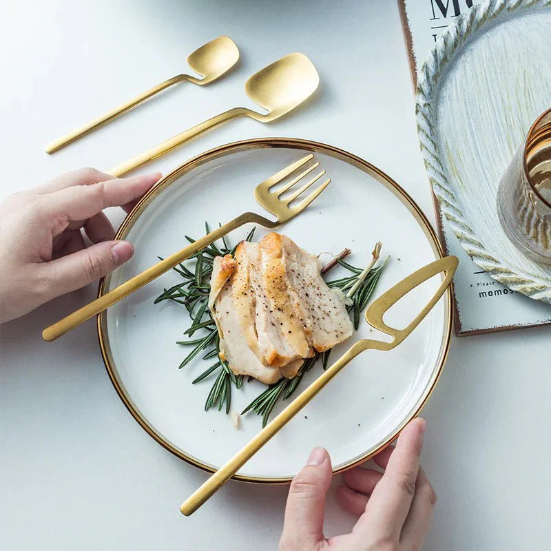 Skeleton Cutlery Set Luxe Stainless Steel Contemporary Design-Kitchen & Dining > Cutlery-casanuva-casanuva