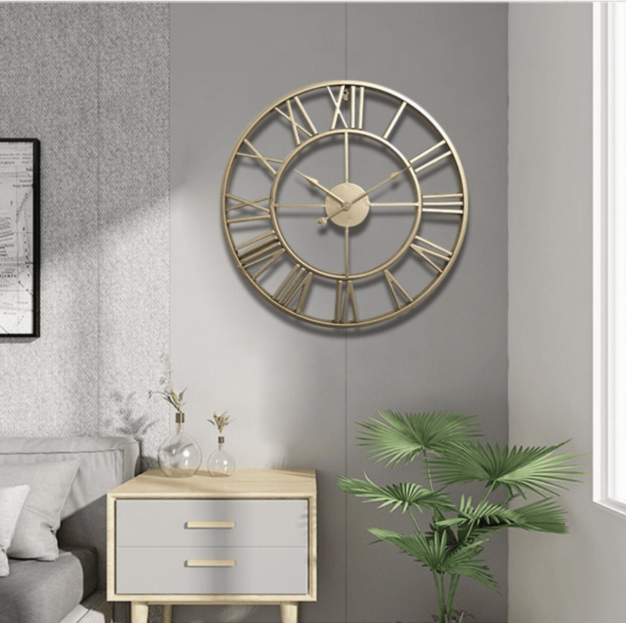 Skeleton Wall Clock Wrought Iron Silent Movement-Home Decor > Clocks-casanuva-casanuva