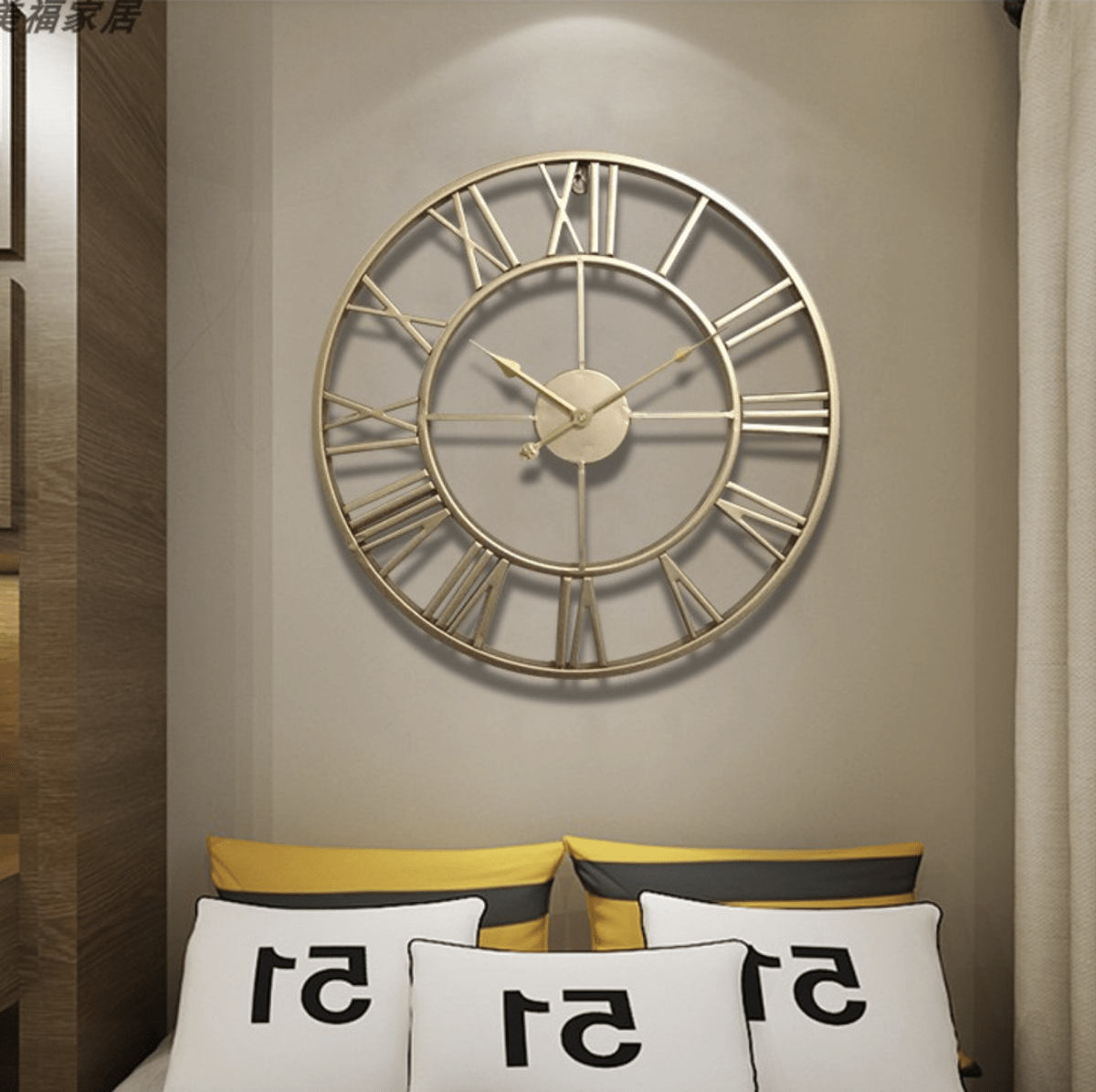 Skeleton Wall Clock Wrought Iron Silent Movement-Home Decor > Clocks-casanuva-casanuva