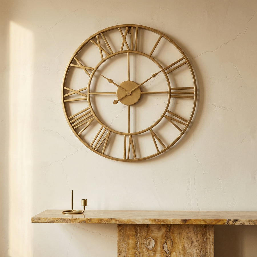 Skeleton Wall Clock Wrought Iron Silent Movement-Home Decor > Clocks-casanuva-casanuva