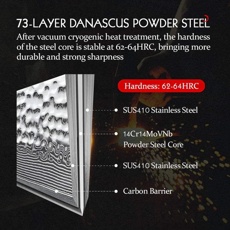 Slicing Knife 73-Layer Damascus Steel-Kitchen & Dining > Knives-casanuva-casanuva