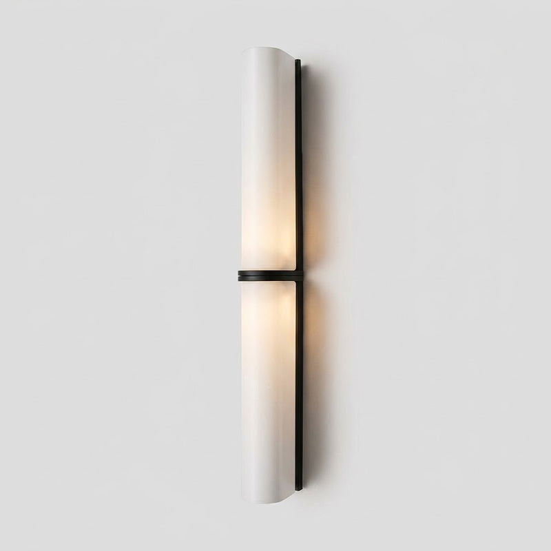 Slim LED Wall Lamp-Lighting > Wall Lights-casanuva-2 heads 2 heads 8.5cmx60c-Black + White glass-Warm Light-casanuva