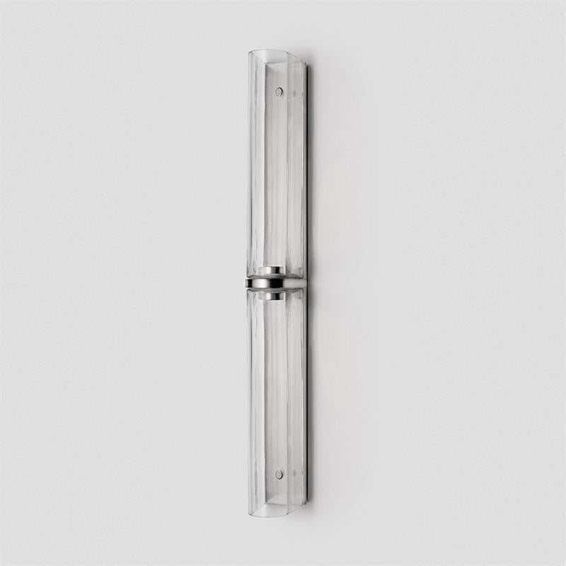 Slim LED Wall Lamp-Lighting > Wall Lights-casanuva-2 heads 2 heads 8.5cmx60c-Chrome + Clear glass-Warm Light-casanuva