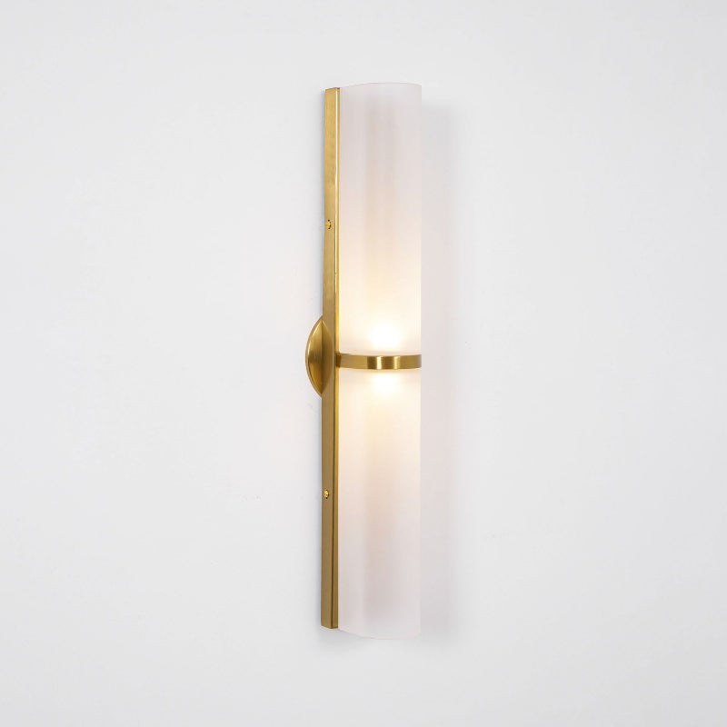 Slim LED Wall Lamp-Lighting > Wall Lights-casanuva-2 heads 2 heads 8.5cmx60c-Copper + White glass-Warm Light-casanuva