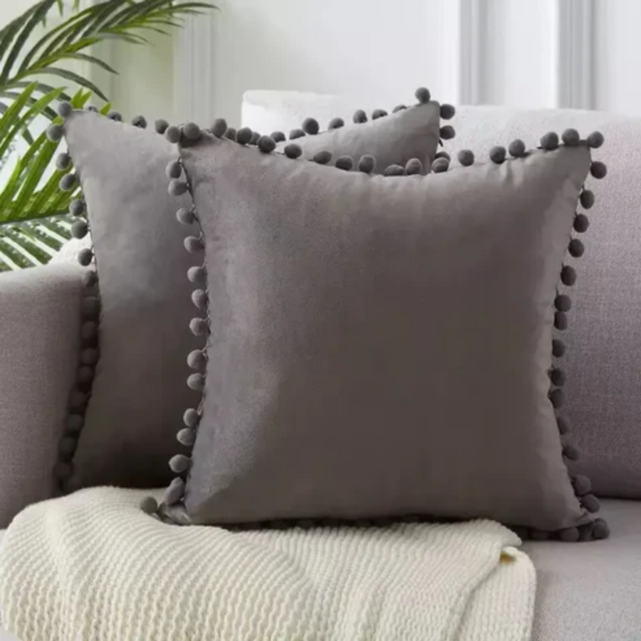 Sofa Cushion Scandinavian Design Soft Natural Fabric 45x45 cm-Covers & Textiles > Throw Pillows-casanuva-Gray-casanuva
