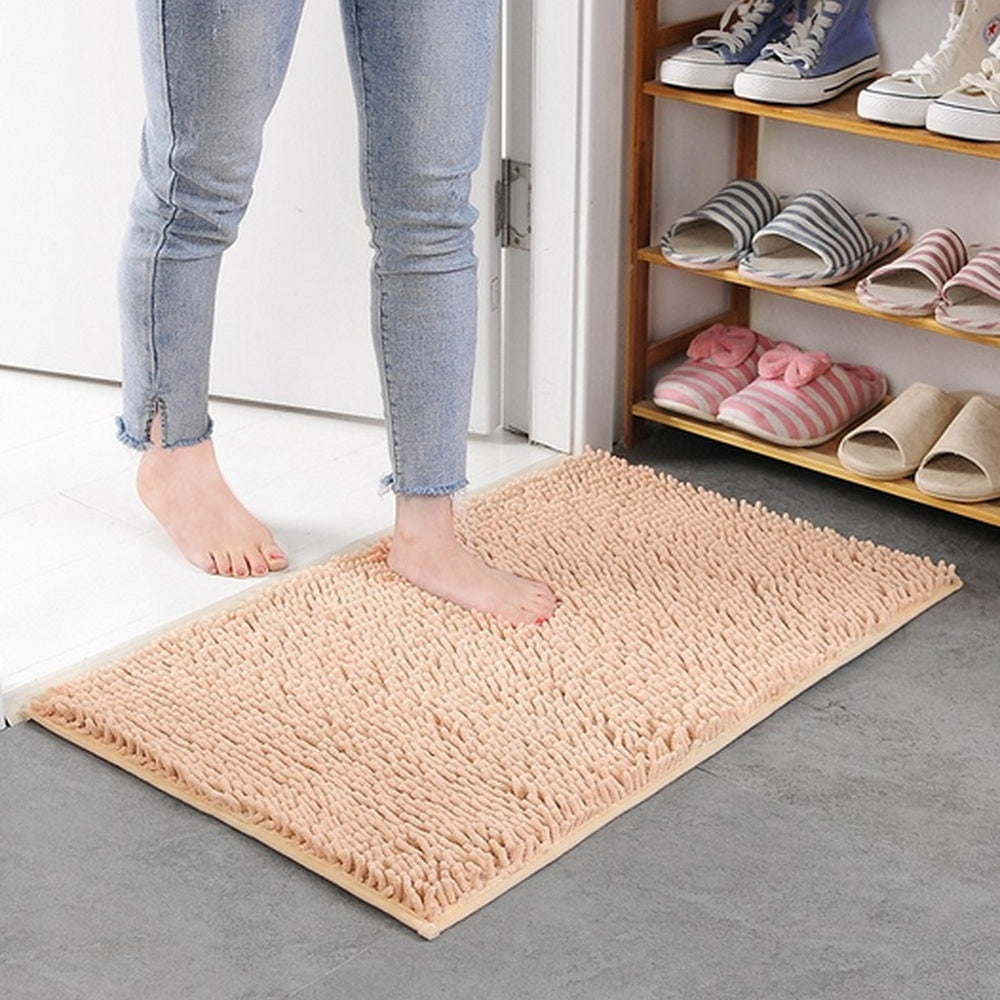 Soft Chenille Bath Mat-Bedding & Bath > Bath Mats-casanuva-Beige-16"x24"-casanuva