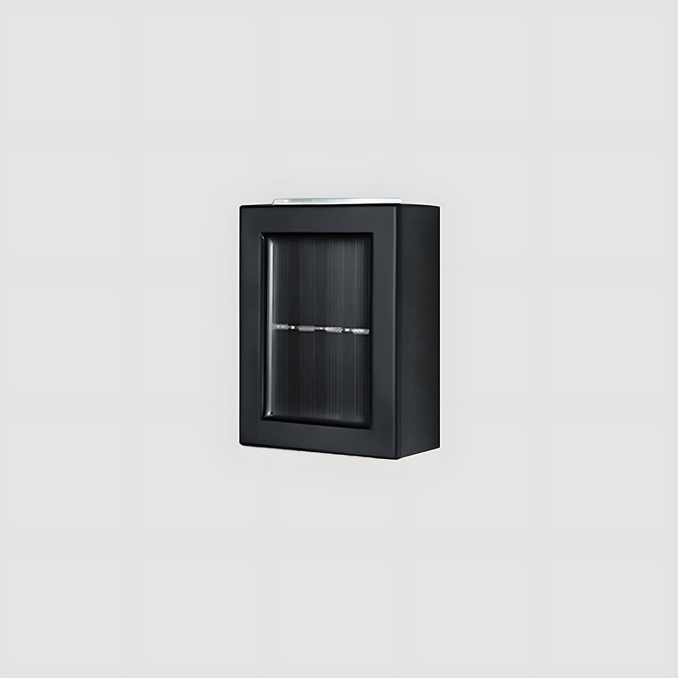 Solar Black Up Down Outdoor Wall Light IP55-Lighting > Outdoor Lighting-casanuva-casanuva