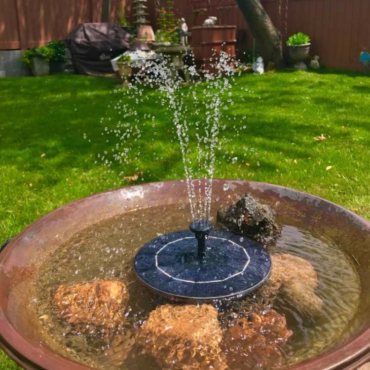 Solar Floating Fountain Pump for Garden Ponds and Water Bowls-Home Decor > Decorative Accessories-casanuva-O16 cmx5 cm-casanuva
