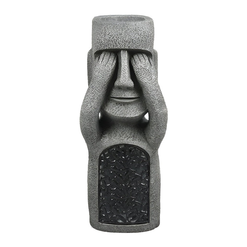 Solar Garden Sculpture Stone Effect Human Figures Set-Home Decor > Sculptures & Figurines-casanuva-casanuva