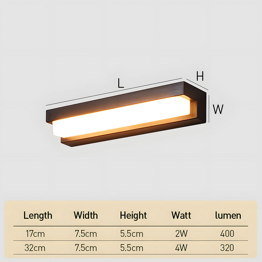 Solar LED Outdoor Wall Light Black Finish-Lighting > Outdoor Lighting-casanuva-casanuva