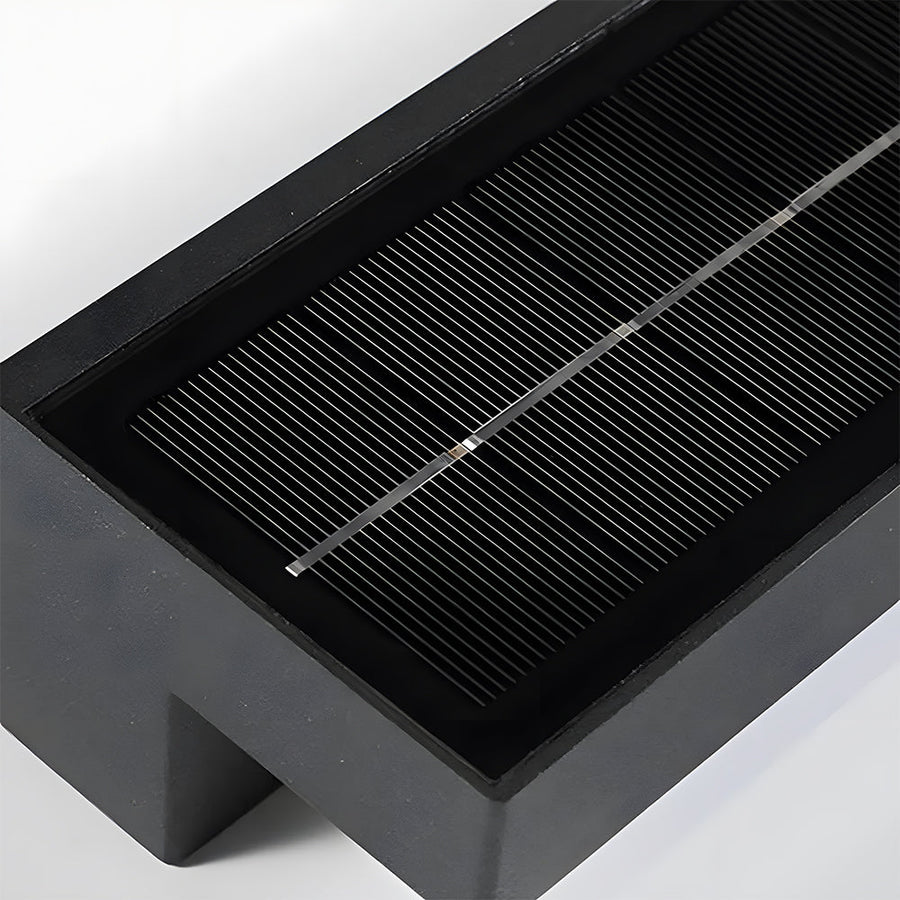 Solar LED Outdoor Wall Light Black Finish-Lighting > Outdoor Lighting-casanuva-casanuva