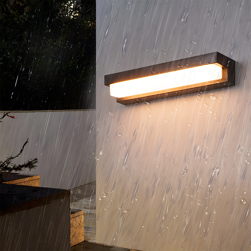 Solar LED Outdoor Wall Light Black Finish-Lighting > Outdoor Lighting-casanuva-casanuva