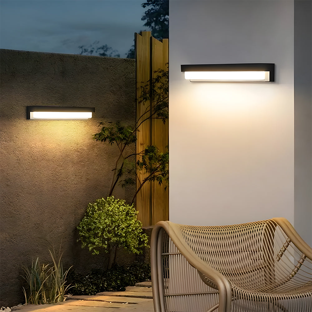 Solar LED Outdoor Wall Light Black Finish-Lighting > Outdoor Lighting-casanuva-casanuva