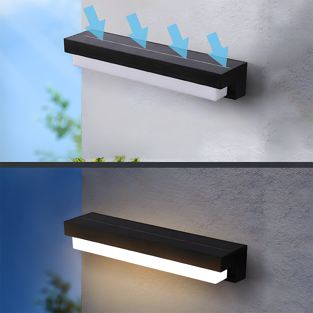 Solar LED Outdoor Wall Light Black Finish-Lighting > Outdoor Lighting-casanuva-casanuva