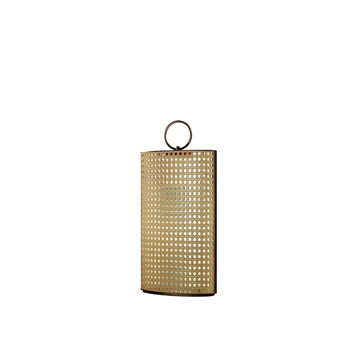 Solar Outdoor Lantern Lamp-Lighting > Outdoor Lighting-casanuva-14.2" x H 32.7"-Black & Nature Rattan-Warm Light-casanuva