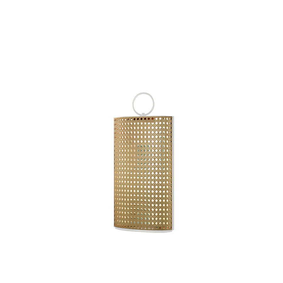 Solar Outdoor Lantern Lamp-Lighting > Outdoor Lighting-casanuva-14.2" x H 32.7"-White & Nature Rattan-Warm Light-casanuva