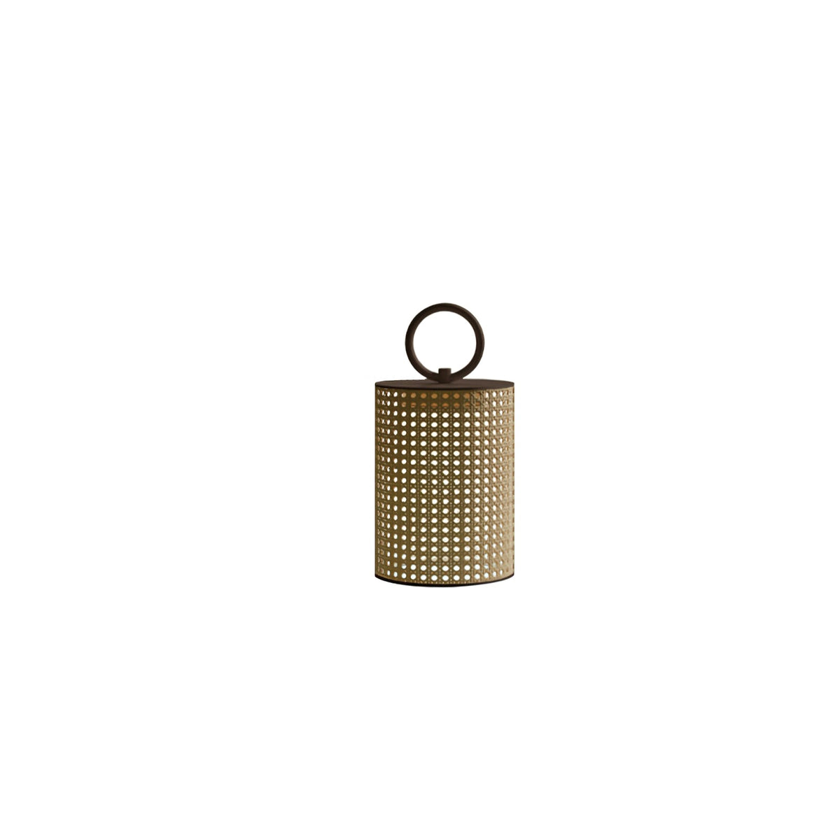 Solar Outdoor Lantern Lamp-Lighting > Outdoor Lighting-casanuva-6.4" x H 13.2"-Black & Nature Rattan-Warm Light-casanuva