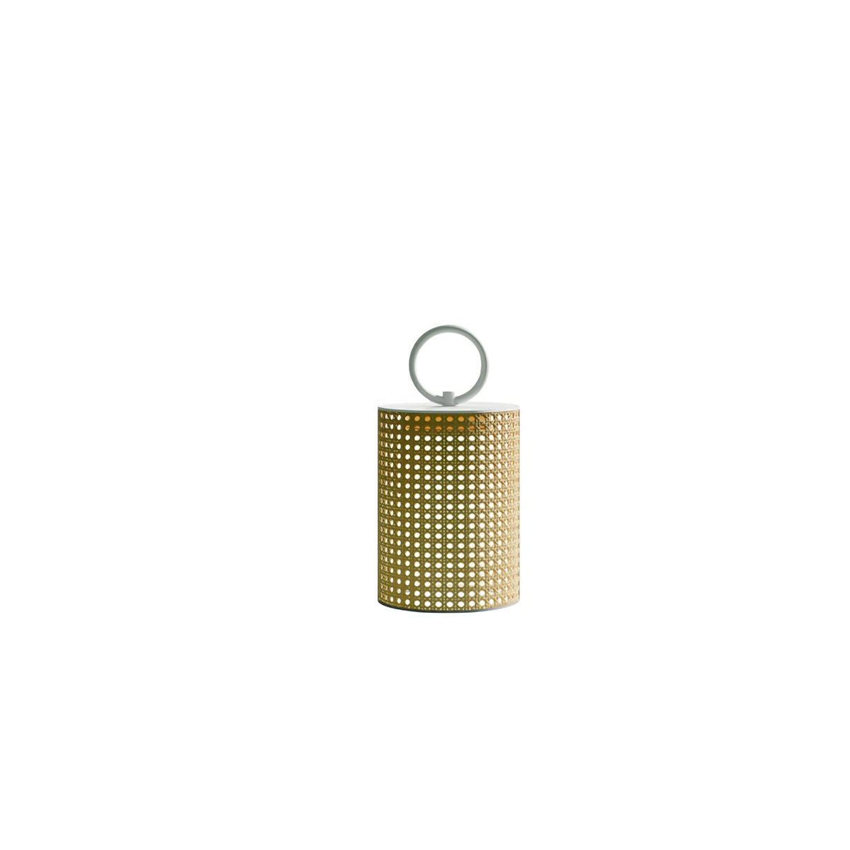 Solar Outdoor Lantern Lamp-Lighting > Outdoor Lighting-casanuva-6.4" x H 13.2"-White & Nature Rattan-Warm Light-casanuva