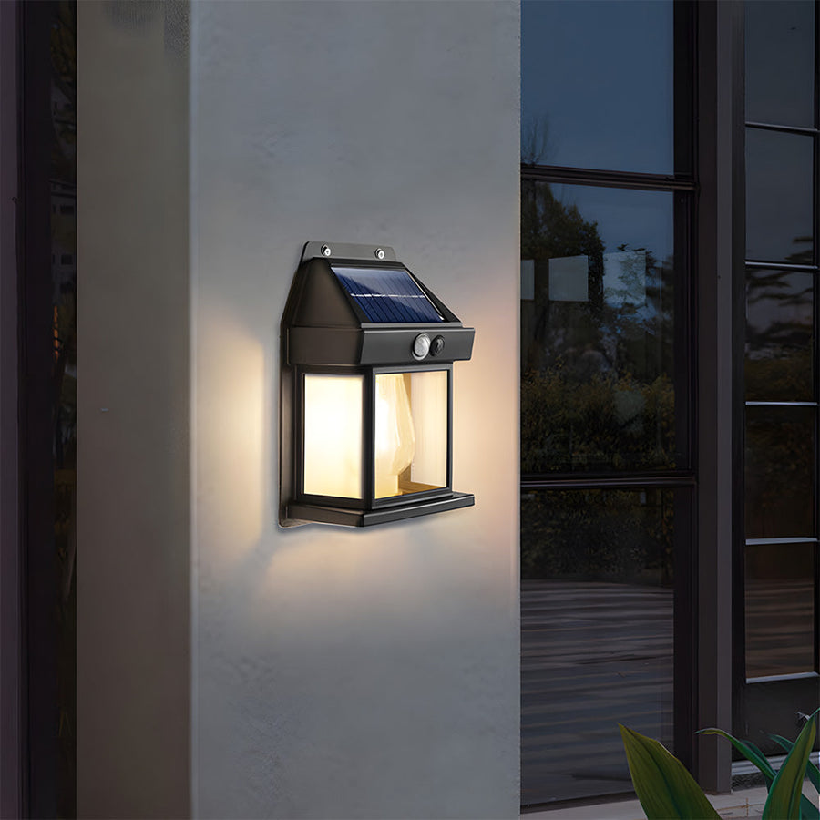 Solar Outdoor Wall Light with PIR Sensor for Front Porch Security-Lighting > Outdoor Lighting-casanuva-casanuva