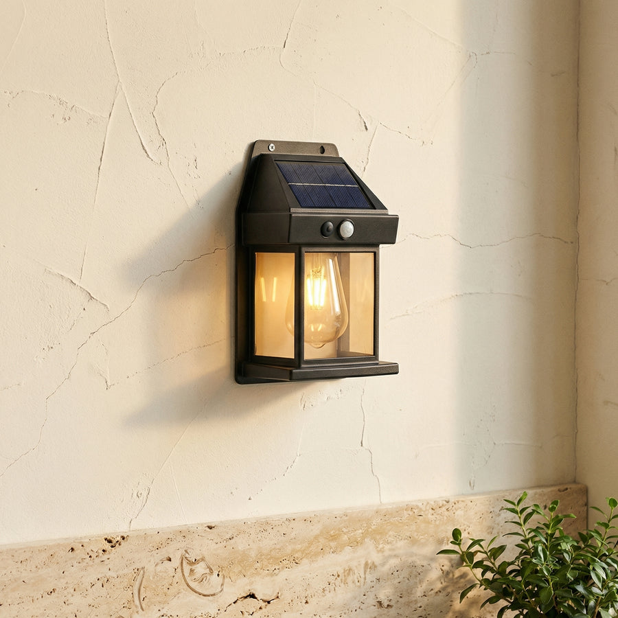 Solar Outdoor Wall Light with PIR Sensor for Front Porch Security-Lighting > Outdoor Lighting-casanuva-casanuva