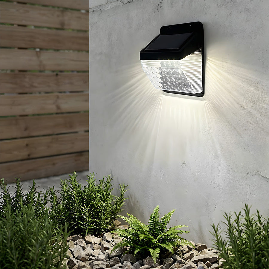Solar Powered IP65 Outdoor Wall Light for Garden and Patio-Lighting > Outdoor Lighting-casanuva-Black-H10CM-Cool White-casanuva