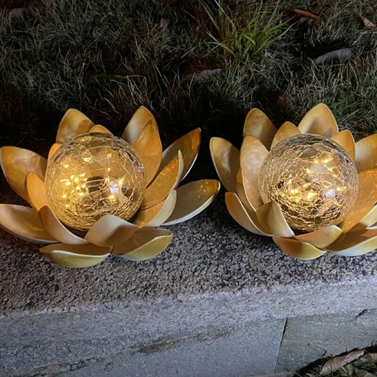 Solar-Powered Lotus Light Outdoor Decorative Lantern-Lighting > Outdoor Lighting-casanuva-casanuva