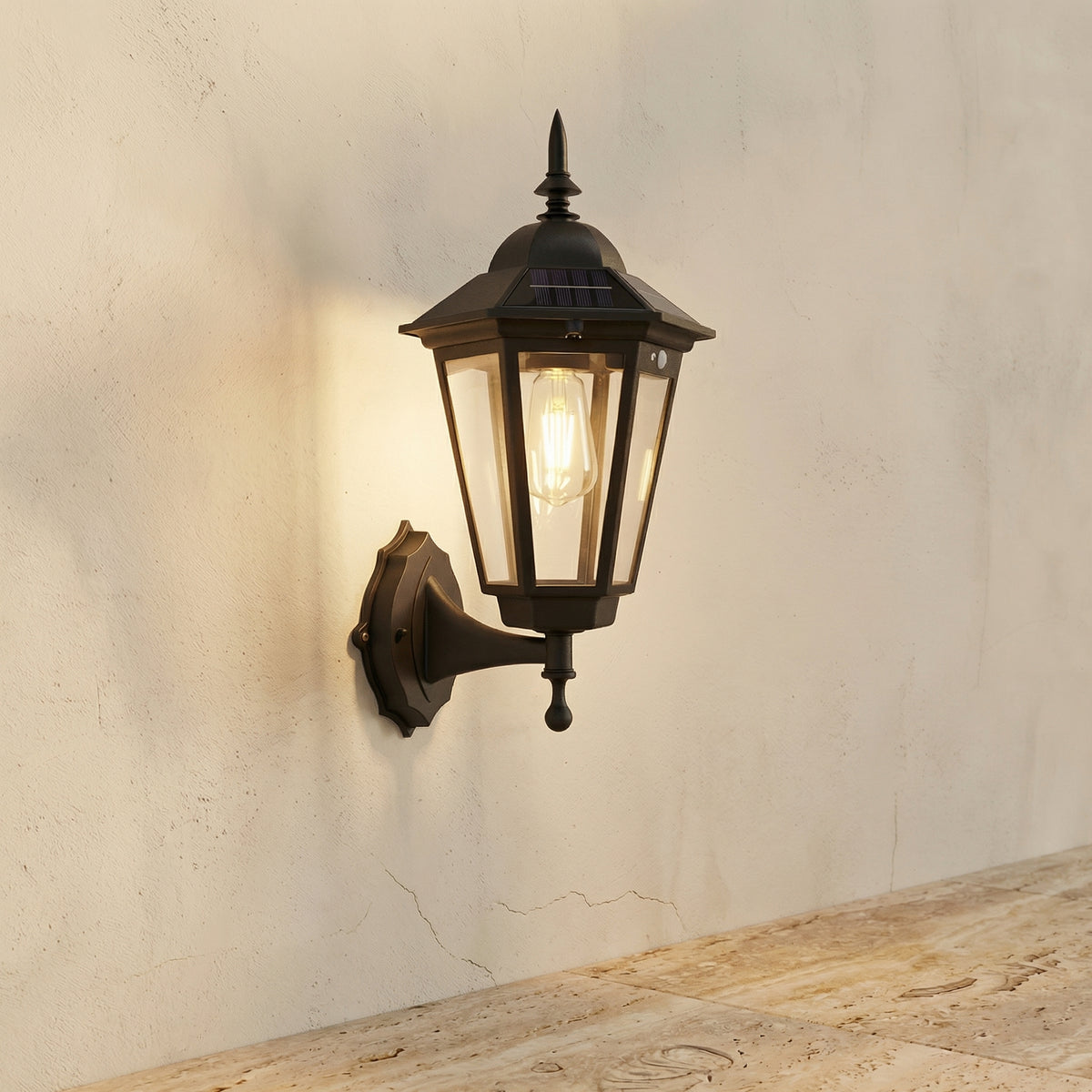 Solar Wall Light IP44 Outdoor Sensor Lamp for Patio and Garden-Lighting > Outdoor Lighting-casanuva-casanuva