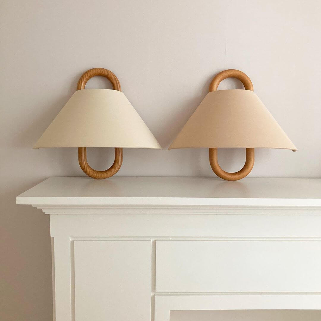 Solid Wood Pleated Semi-Circle Wall Sconce Lamp 1-Light-Lighting > Wall Lights-casanuva-casanuva