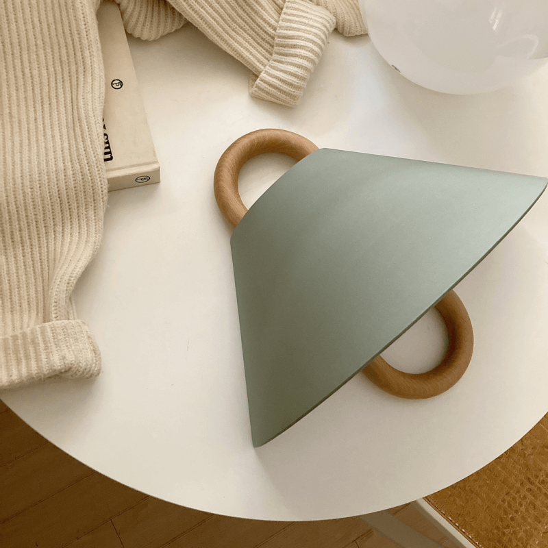 Solid Wood Pleated Semi-Circle Wall Sconce Lamp 1-Light-Lighting > Wall Lights-casanuva-Green - Flat-Hardwired-220V-240V-casanuva