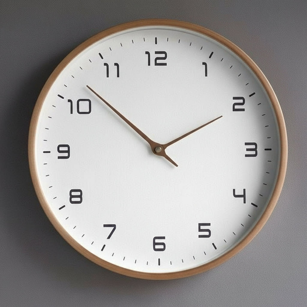 Solid Wood Wall Clock Brown Cream-Home Decor > Clocks-casanuva-Brown-25x25 cm-casanuva