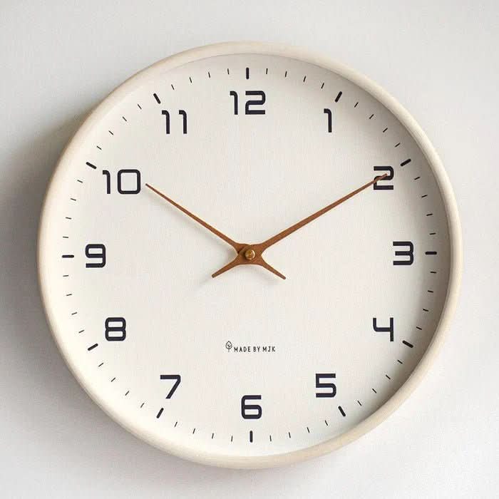 Solid Wood Wall Clock Brown Cream-Home Decor > Clocks-casanuva-Cream-25x25 cm-casanuva