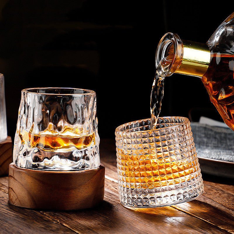 Spinning Whiskey Glasses for Enhanced Drinking Experience-Kitchen & Dining > Tableware-casanuva-casanuva