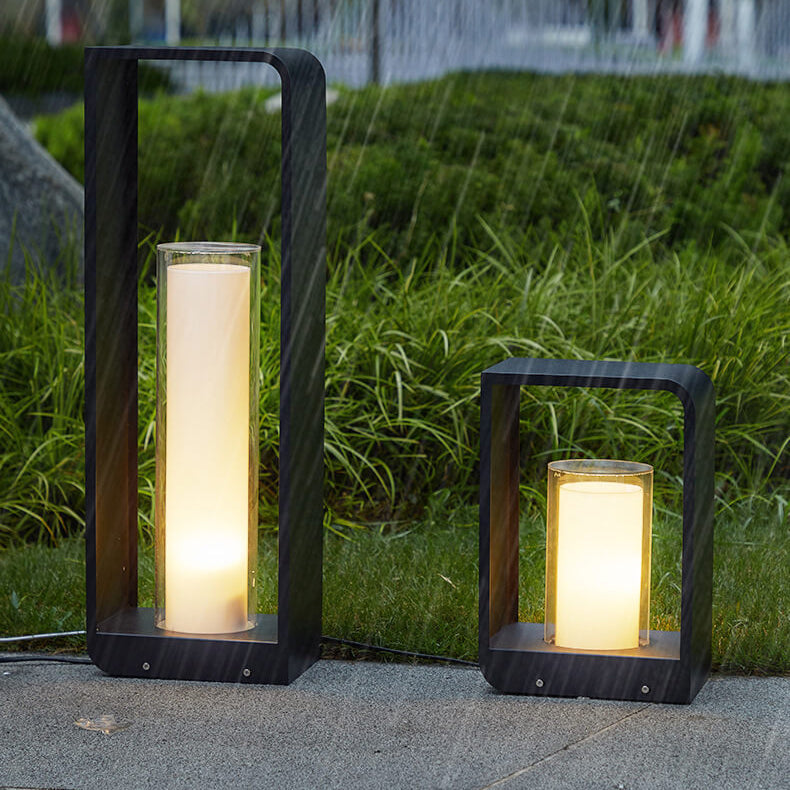 Square Frame Stainless Steel LED Waterproof Outdoor Landscape Light-Lighting > Outdoor Lighting-casanuva-Large-Hardwired - 100V-120V-Warm Light (3000K)-casanuva