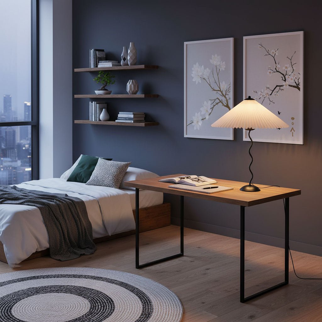 Squiggle Table Lamp with Unique Curved Design-Lighting > Table Lamps-casanuva-casanuva