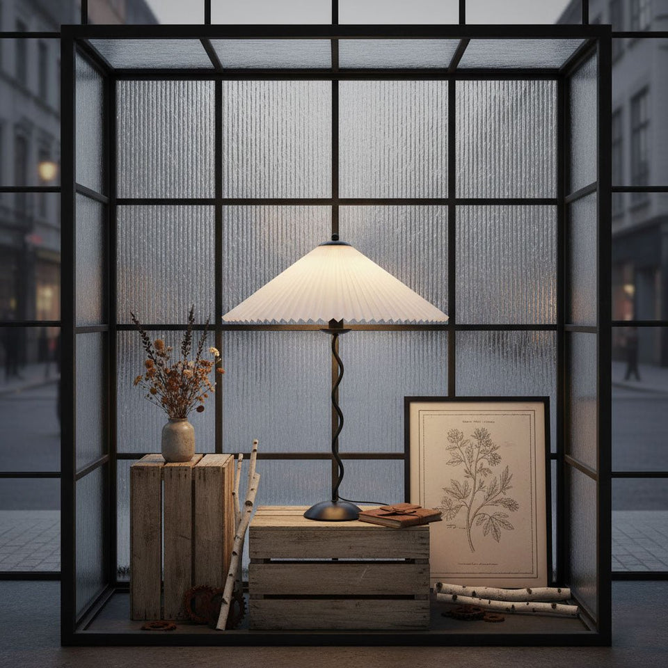 Squiggle Table Lamp with Unique Curved Design-Lighting > Table Lamps-casanuva-casanuva