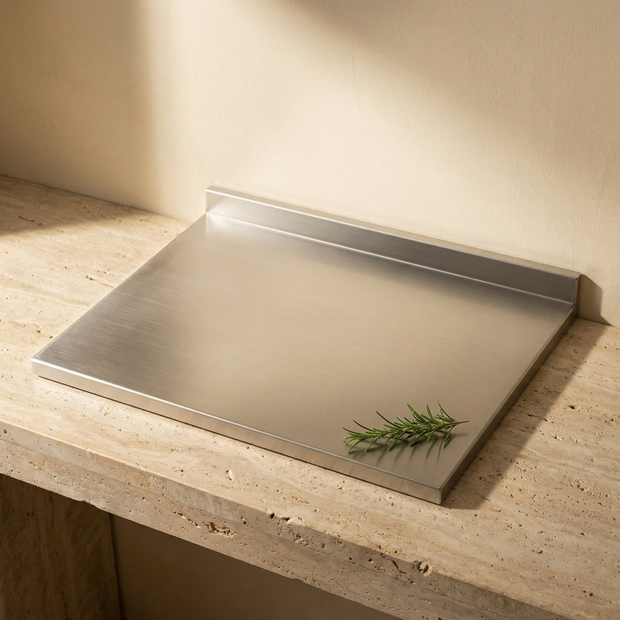 Stainless Steel Anti-Slip Chopping Board with Edge-Kitchen & Dining > Cutting Boards-casanuva-casanuva