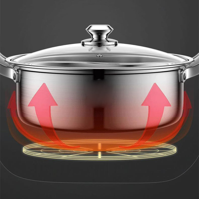 Stainless Steel Hot Pot for Two Flavors 32 cm Induction and Gas Compatible-Kitchen & Dining > Cookware-casanuva-casanuva