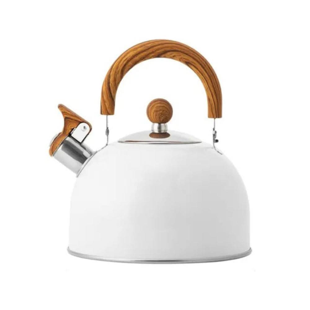 Stainless Steel Kettle 3L with Robust Structure and Soft Grip-Kitchen & Dining > Cookware-casanuva-White 3L-casanuva